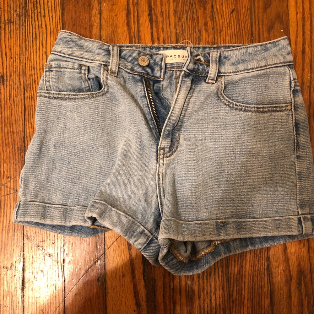 blue pacsun mom shorts